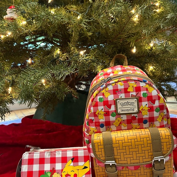 Loungefly Pikachu Picnic Backpack and matching wallet!